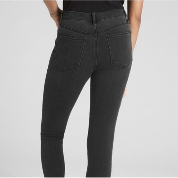 Gap High Rise True Skinny Ankle Jeans Exposed Buttons - Picture 3 of 12